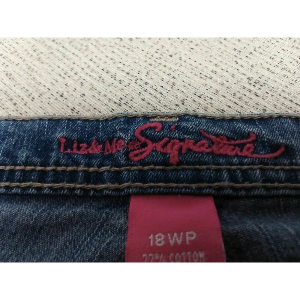 Liz & Me Women's Jeans (38x26) Signature Tummy-Support Stretch Med-Wash Sz 18WP - Picture 7 of 16